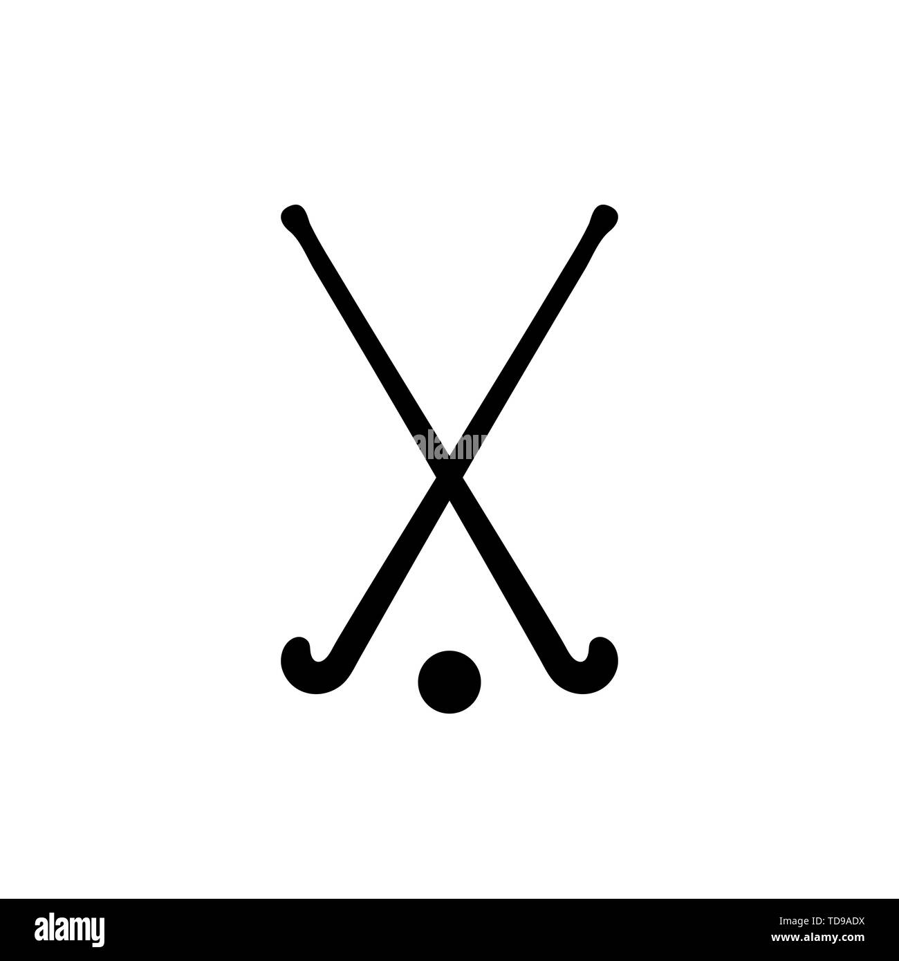 Le hockey stick icône sur blanc retour Illustration de Vecteur