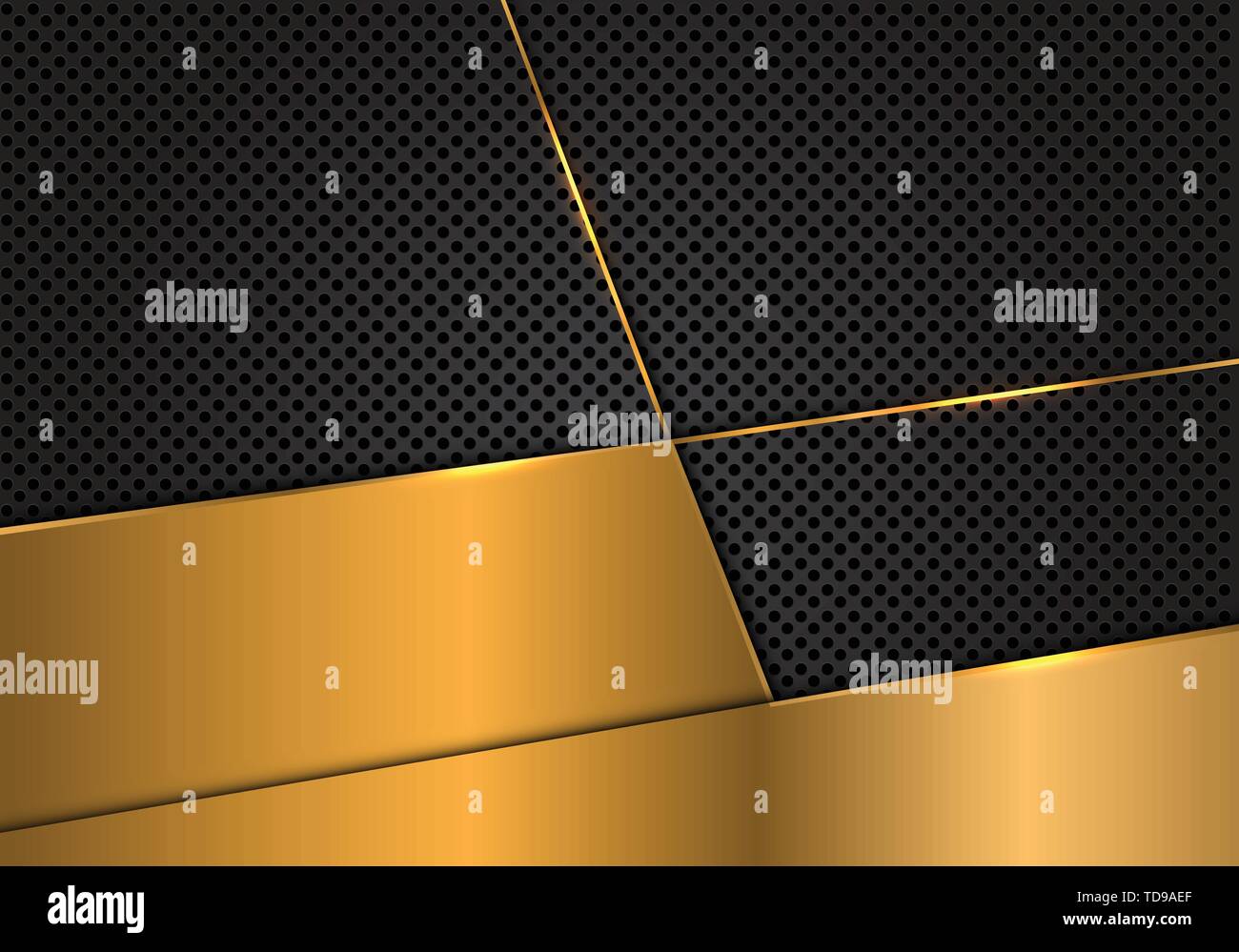 Résumé L'or blanc à gris foncé circle design maille luxe moderne futuristic background vector illustration. Illustration de Vecteur