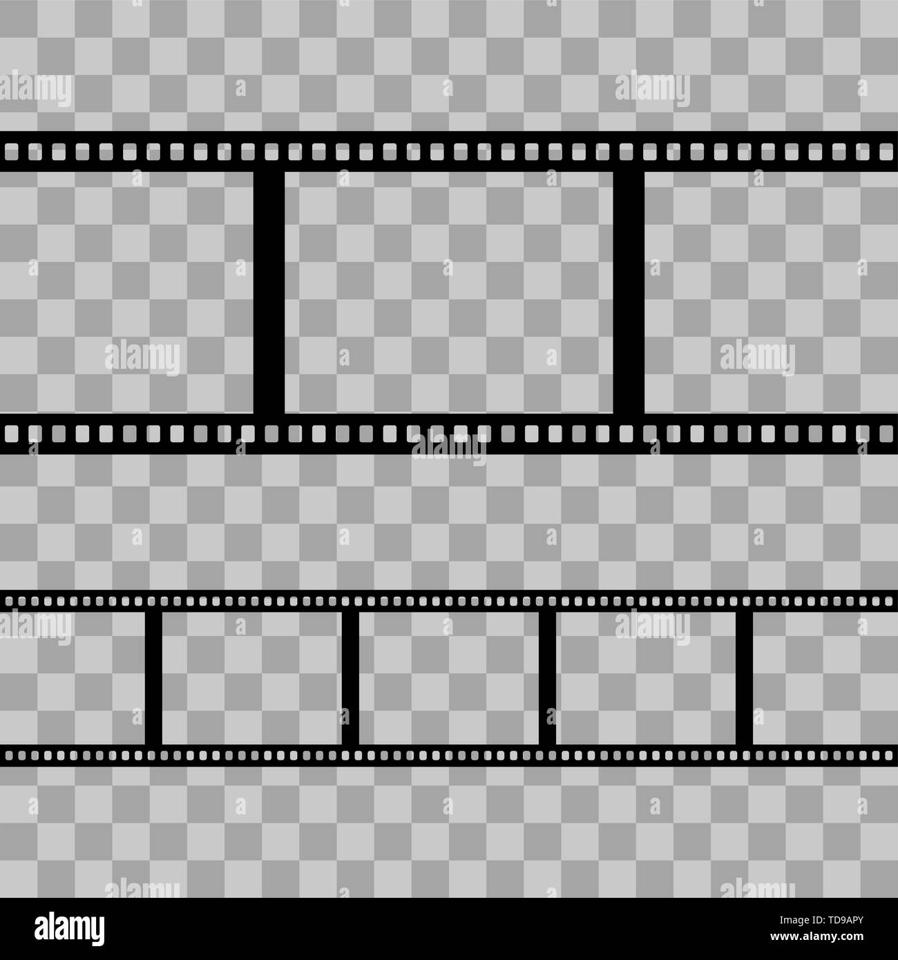 Ligne Film isolé sur fond d'échecs. Vector Illustration de Vecteur