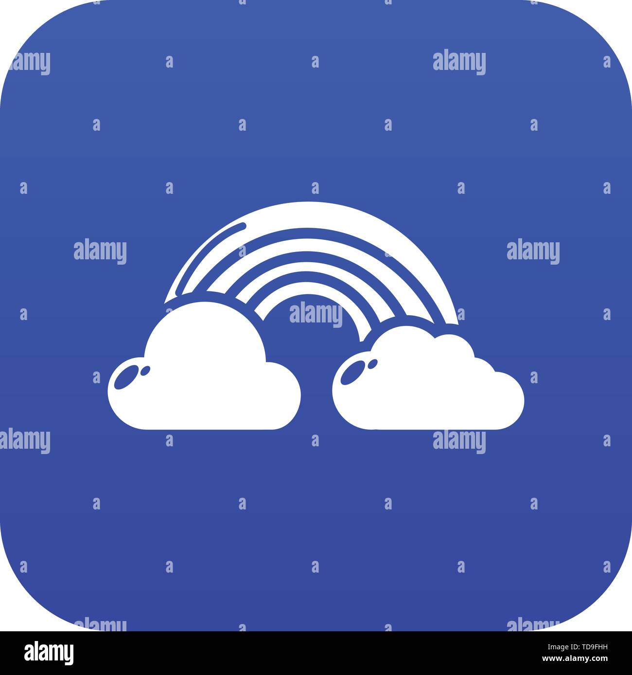 Icône vecteur arc-en-ciel bleu Illustration de Vecteur