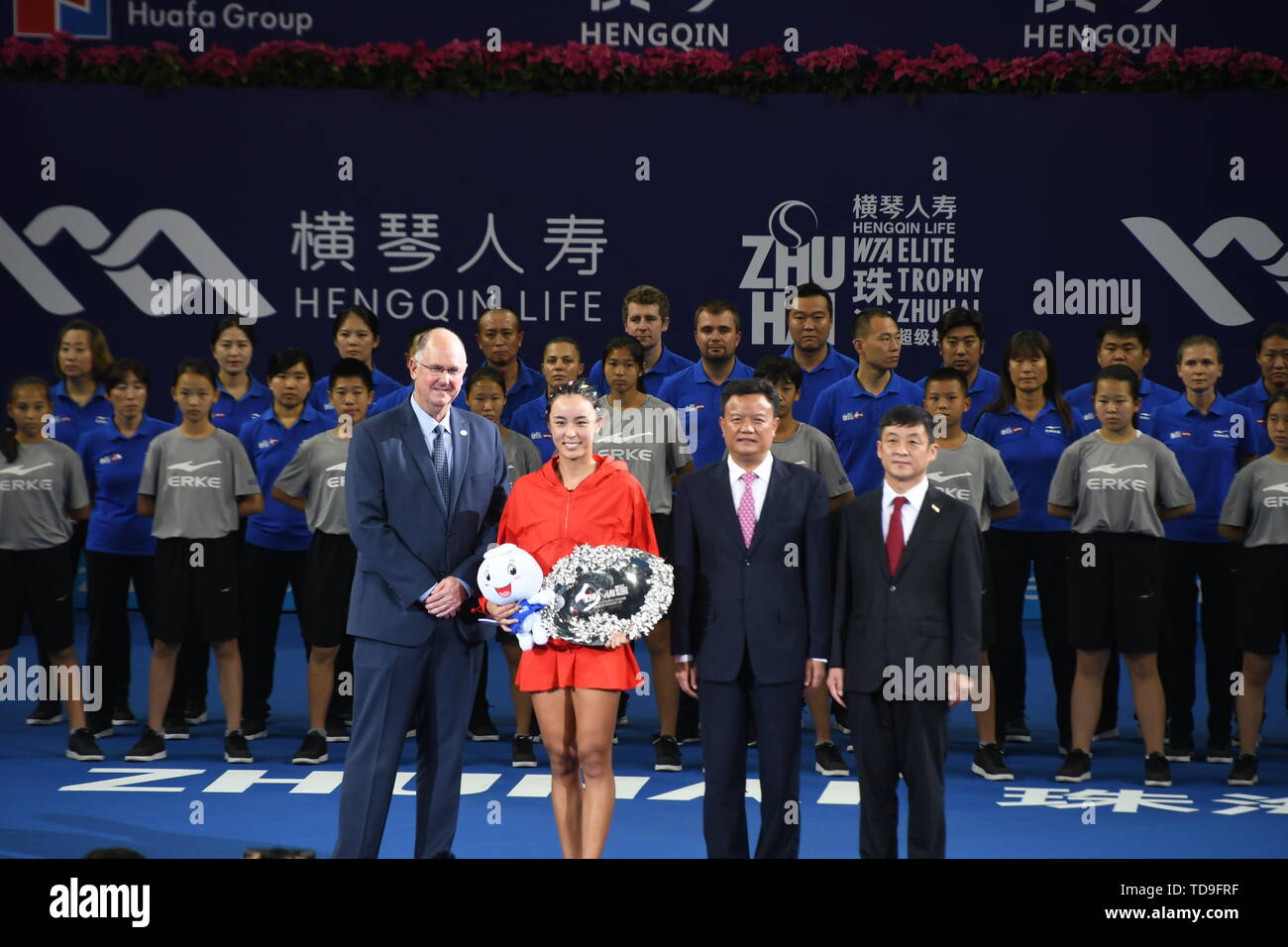 2018 Zhuhai Super Classic Wang Qiang a perdu à runner-up contre Barty, le moment du jeu et la cérémonie de remise des prix Banque D'Images