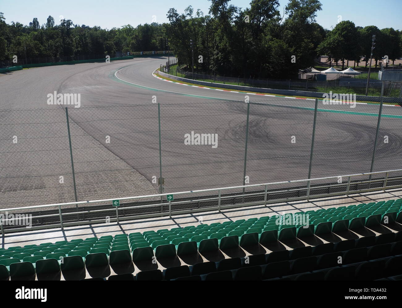 Tribune vide d'un circuit de course à Monza Banque D'Images