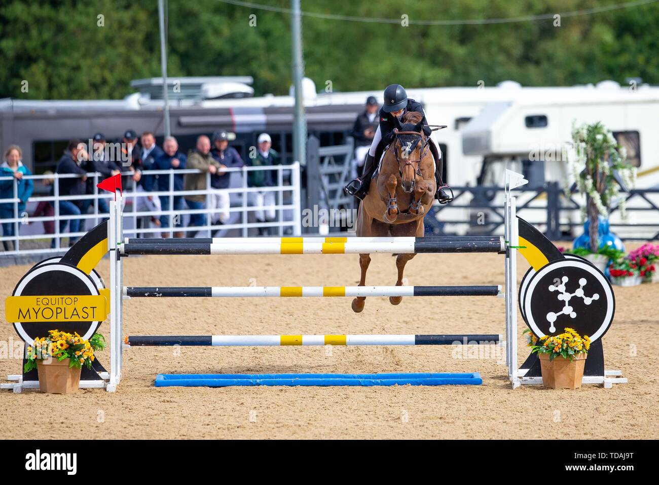 Nantwich, Cheshire, Royaume-Uni. 14 Juin, 2019. Gagnant. La Géorgie Tame équitation Z7 peut Ya la danse. GBR. Défauts de temps &1.35. CSI4*.Showjumping. Bolesworth écuyer International Horse Show. Silvi. Cheshire. United Kingdom. GBR. 14/06/2019. Credit : Sport en images/Alamy Live News Banque D'Images