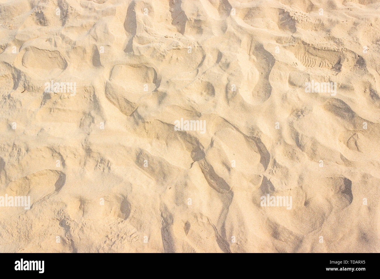 Sur la plage de sable pour la texture de fond d'été. Banque D'Images