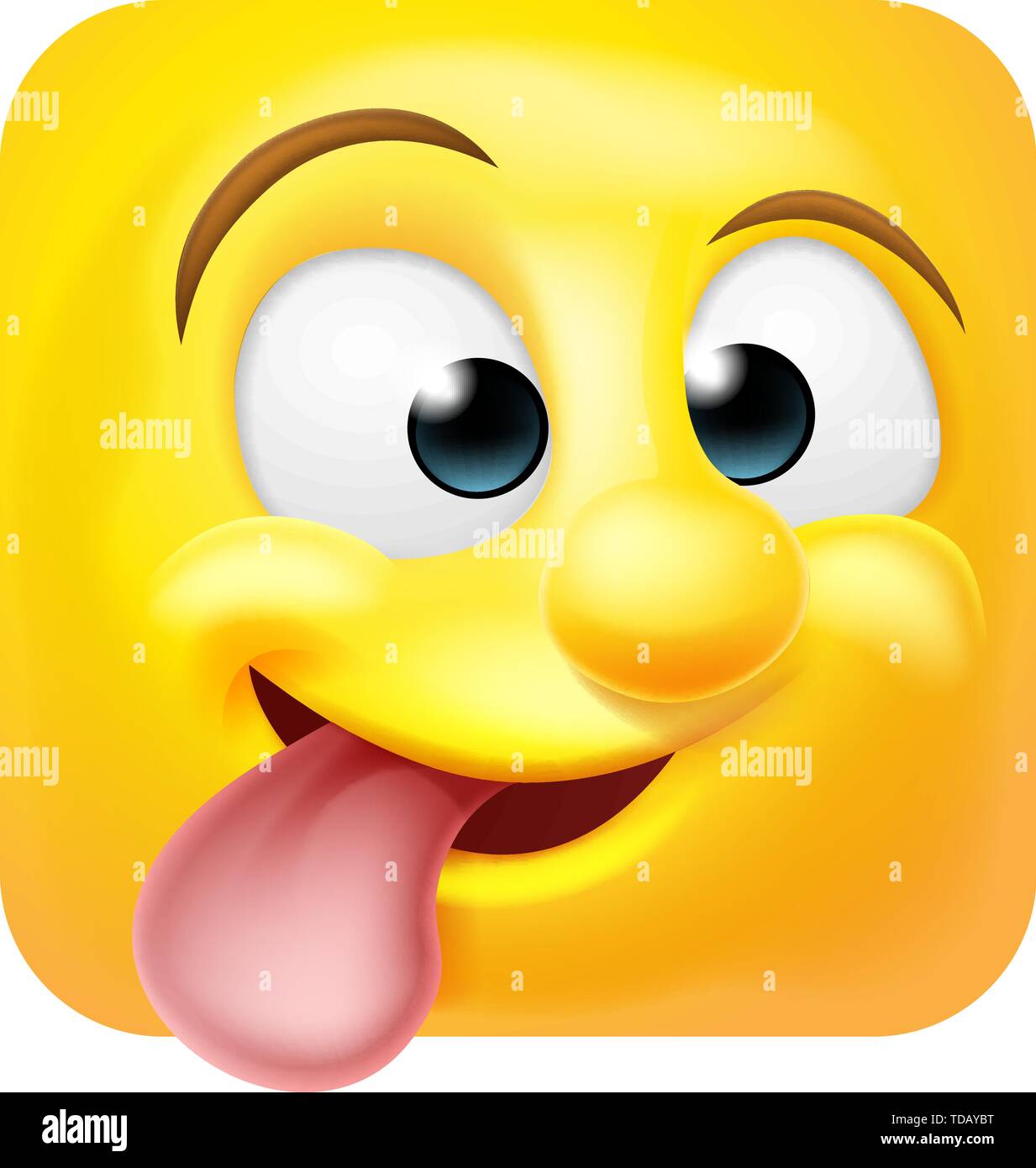 Funny chauds Émoticone Personnage Emoji Illustration de Vecteur