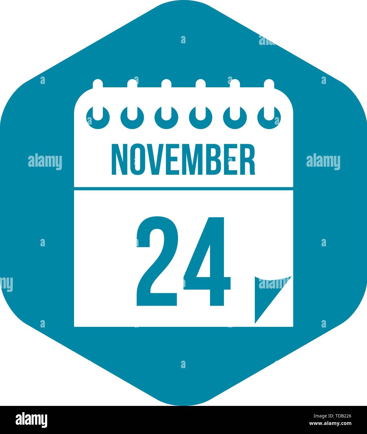 24 novembre calendrier située dans un style simple Image Vectorielle Stock - Alamy