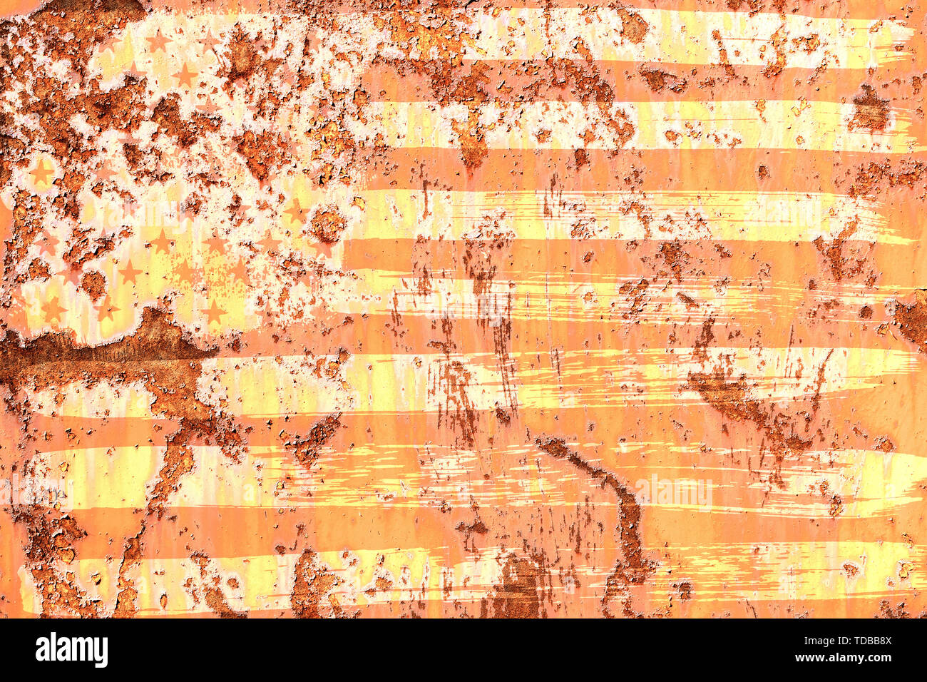Arrière-plan de l'ancien drapeau américain dans le style grunge Banque D'Images