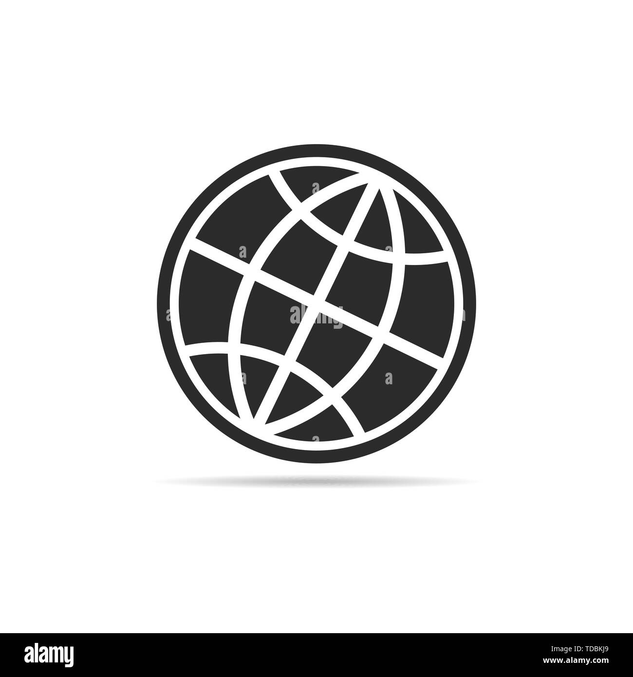 L'icône globe Web sign on white background Illustration de Vecteur