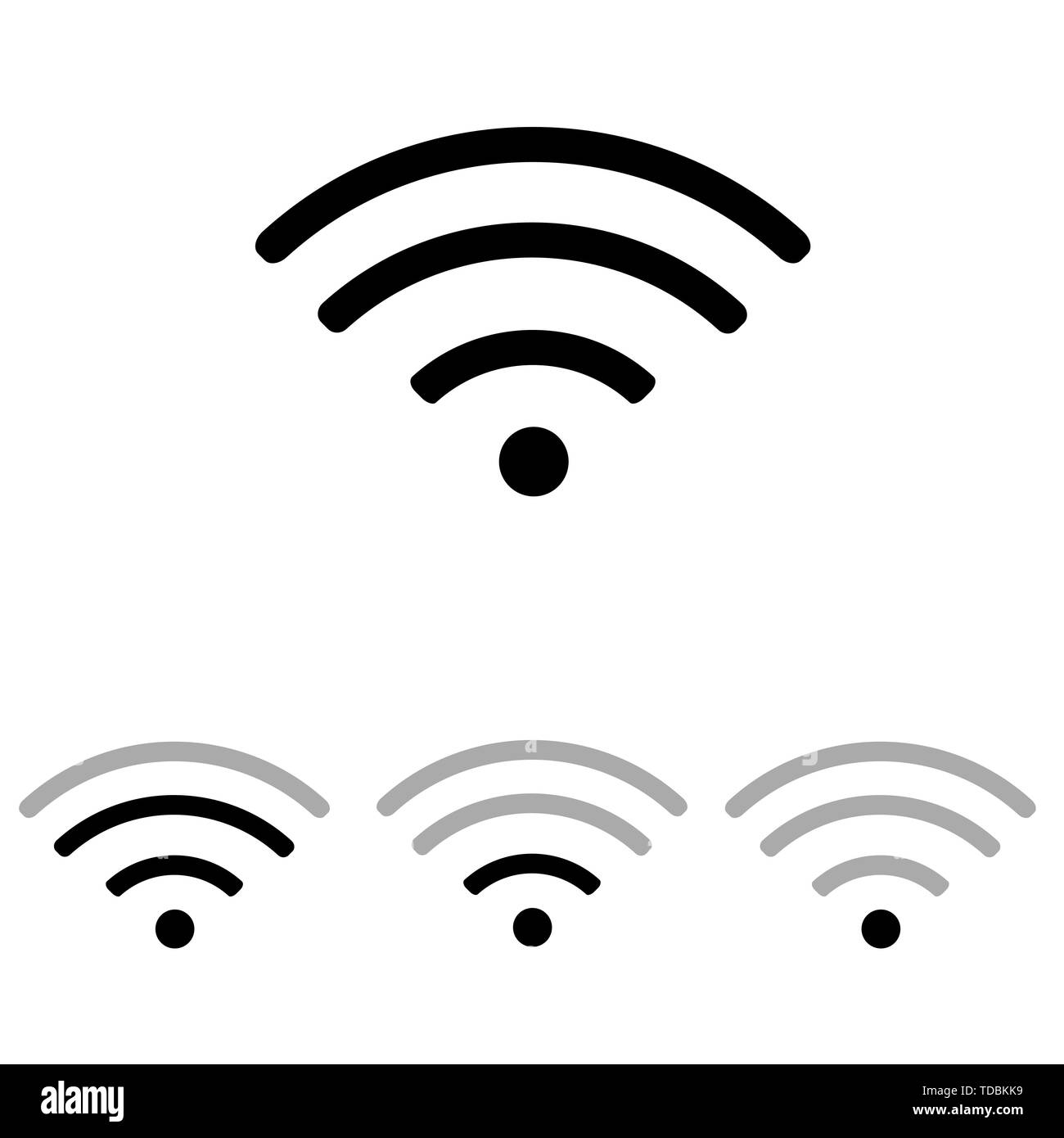 Connexion Wi-Fi au réseau local se déconnecter icône isolé sur fond. Vector Illustration de Vecteur