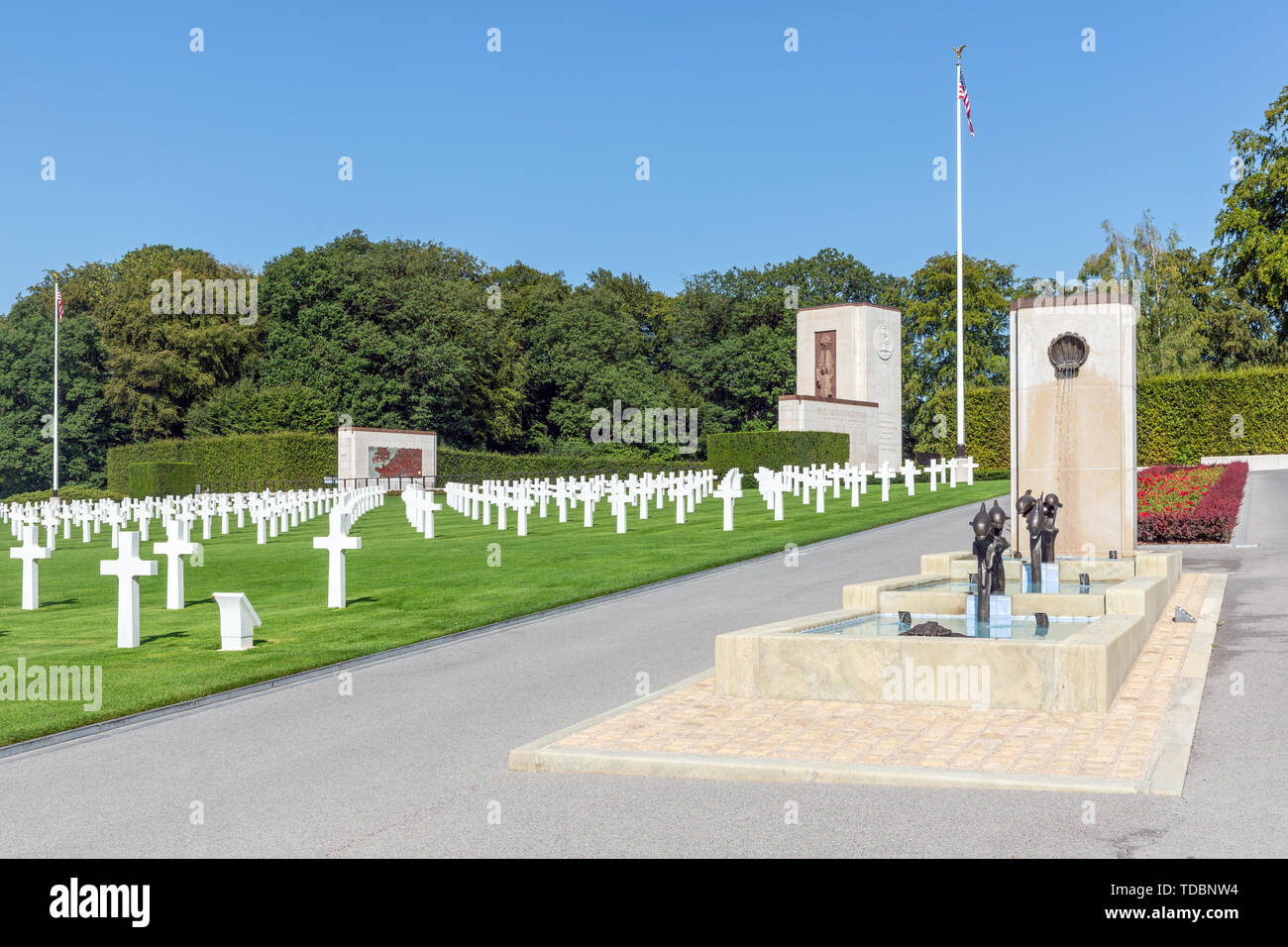 Cimetière et mémorial américain de luxembourg Banque de photographies