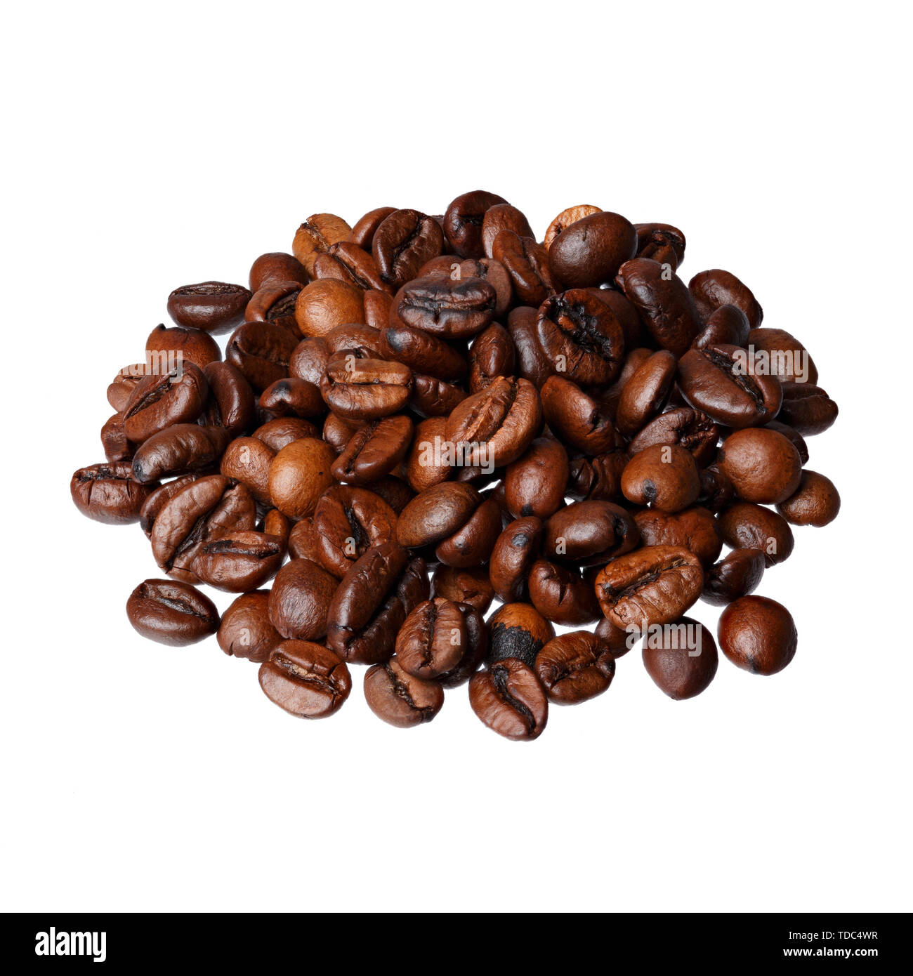 Irish Cream café gourmand sur fond blanc Banque D'Images