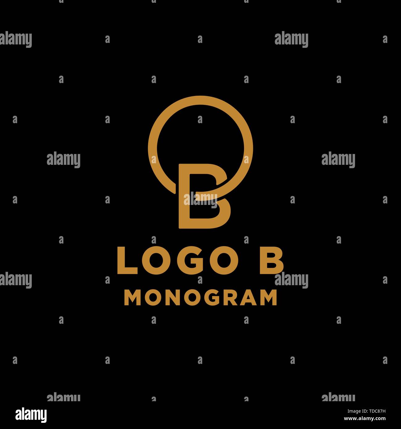B initial de luxe design logo icône vecteur élément isolé Illustration de Vecteur
