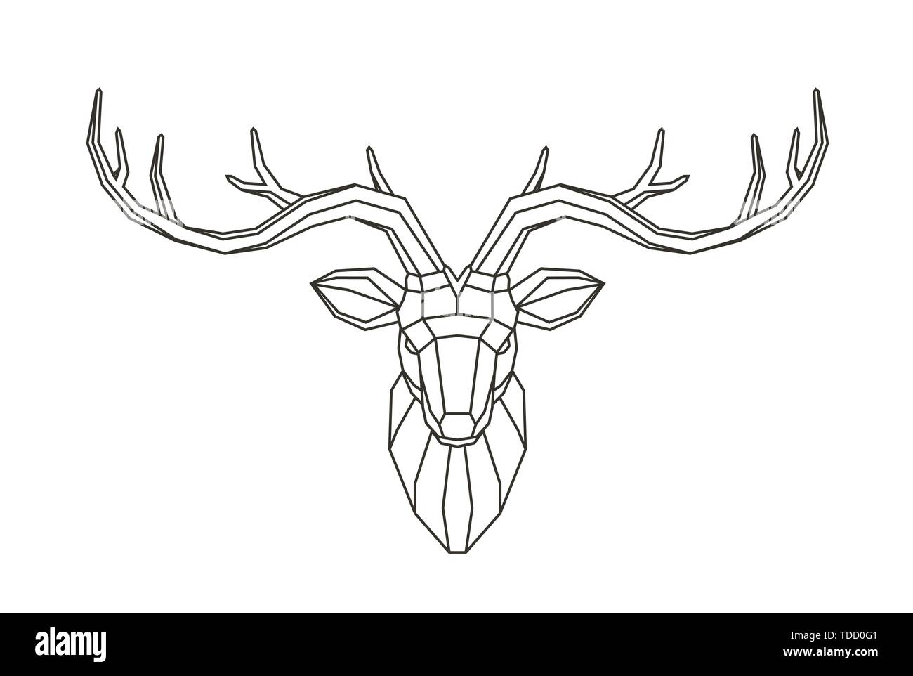 Animal Géométrique Simple Dessin Facile Cerf géométrique Banque de photographies et d'images à haute résolution -  Alamy