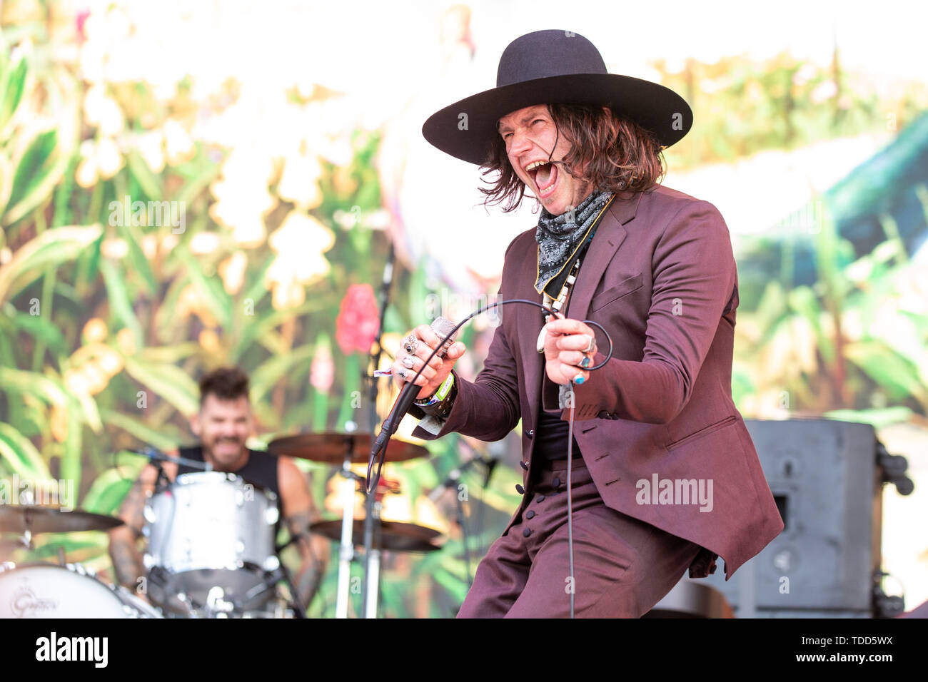 14 juin 2019 - Manchester, New York, États-Unis - JAY BUCHANAN de Rival sons pendant la Bonnaroo Music  + Arts Festival à Manchester, New Hampshire (crédit Image : © Daniel DeSlover/Zuma sur le fil) Banque D'Images