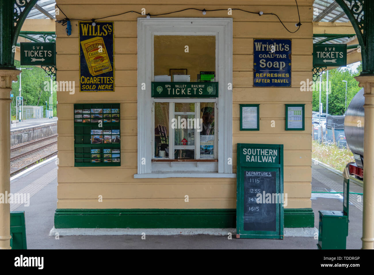 Le bureau de vente des billets. Banque D'Images