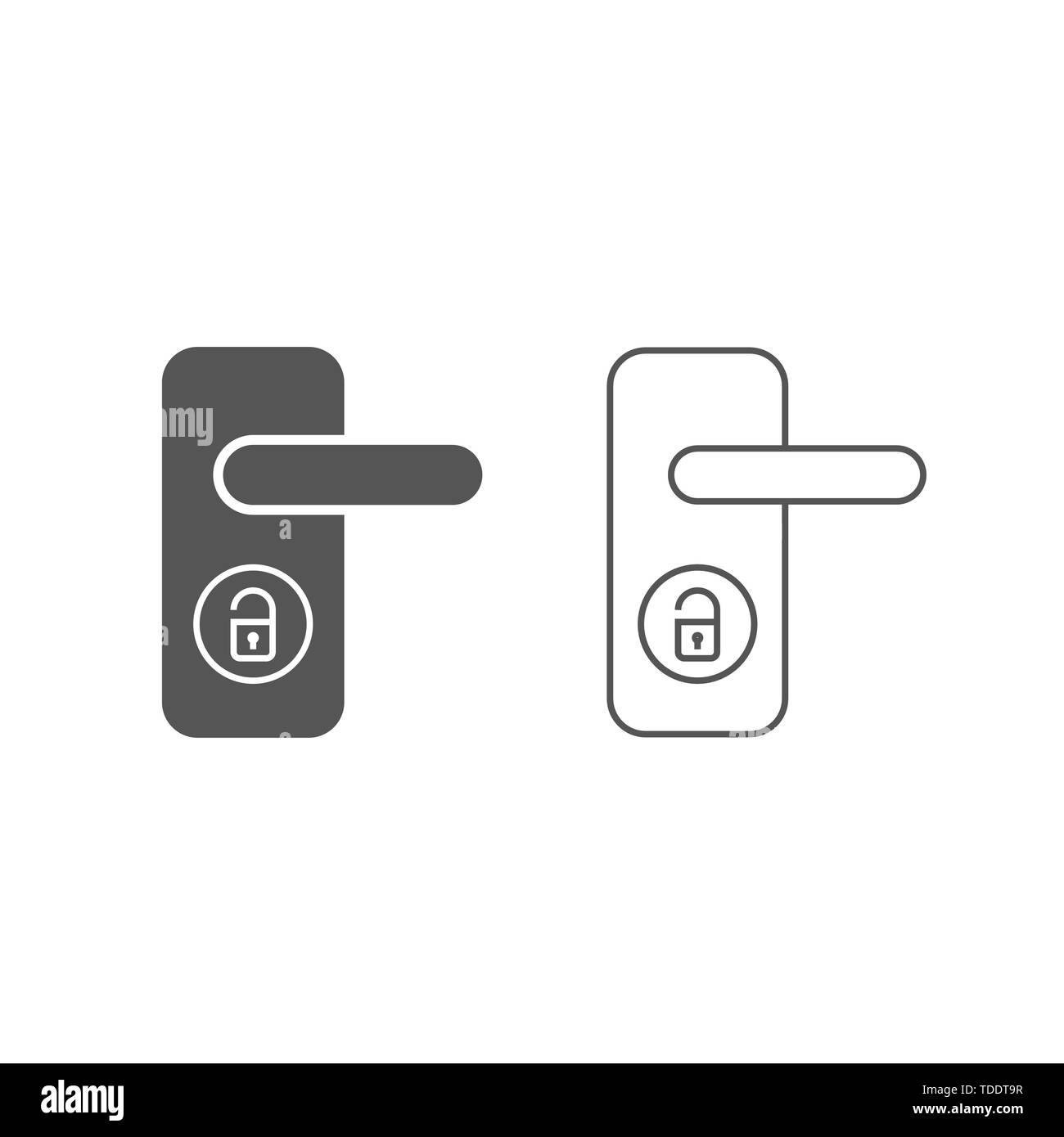 Serrure de porte sans fil, l'icône vecteur smart lock system. Appartement moderne, simple vector illustration pour site web ou application mobile. Illustration de Vecteur