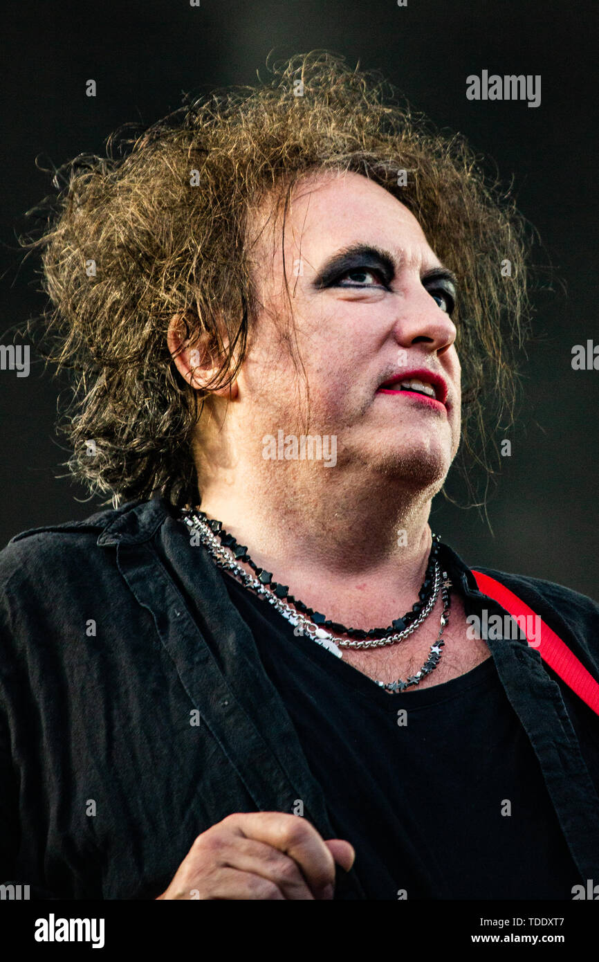 Landgraaf, Pays-Bas 10 juin 2019 The Cure en concert au Festival Pinkpop 2019 © Roberto Finizio/ Alamy Banque D'Images