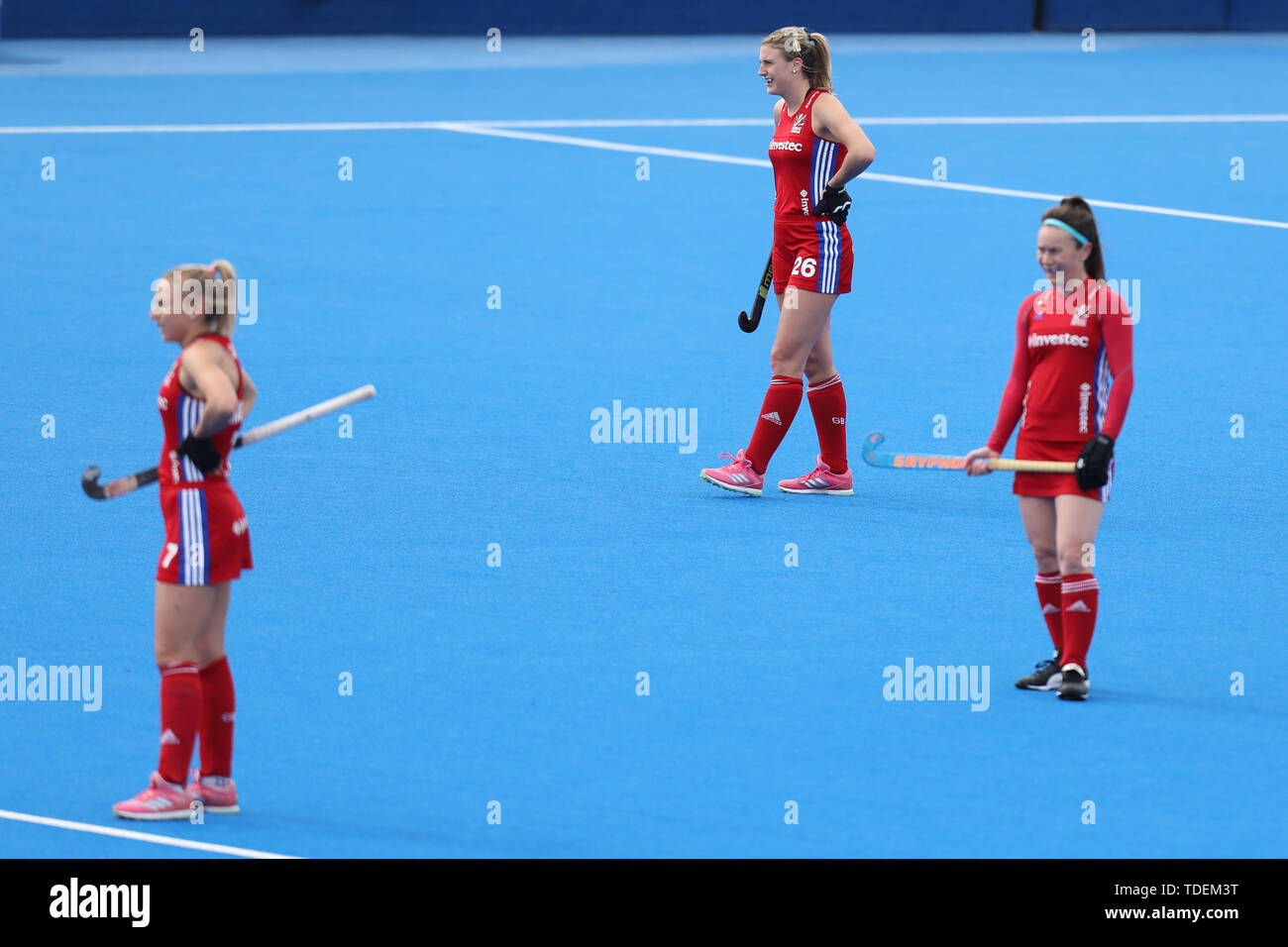 Lee Valley, London, UK. 15 Juin, 2019. Womens FIH Pro Hockey League, GBR, contre-bas, un triste Lily Owsley (GBR) comme leur objectif d'égalisation est refusé : Action Crédit Plus Sport/Alamy Live News Banque D'Images