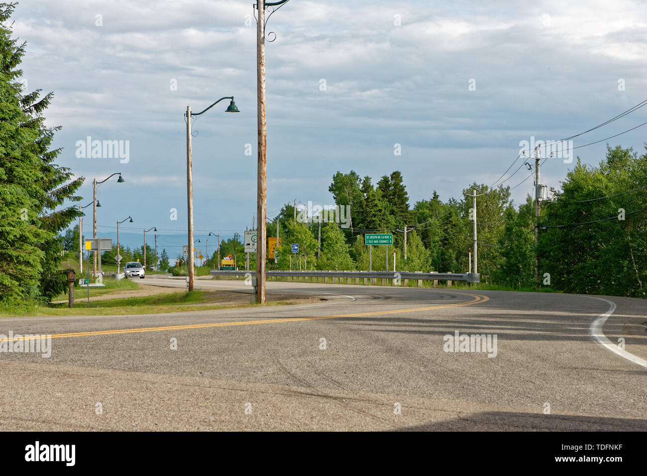 Québec,Canada. Route de l''établissement Les Eboulement dans la région de Charlevoix au Québec. Banque D'Images Québec,Canada. Route de l''établissement Les Eboulement dans la région de Charlevoix au Québec. Banque D'Images