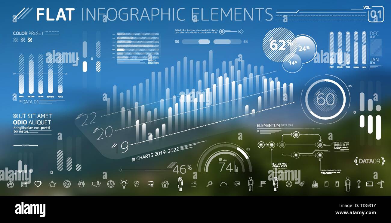 Collection d'éléments du vecteur d'Infographie Illustration de Vecteur