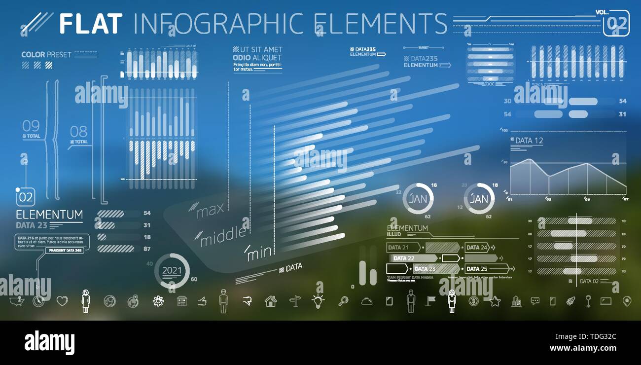 Collection d'éléments du vecteur d'Infographie Illustration de Vecteur