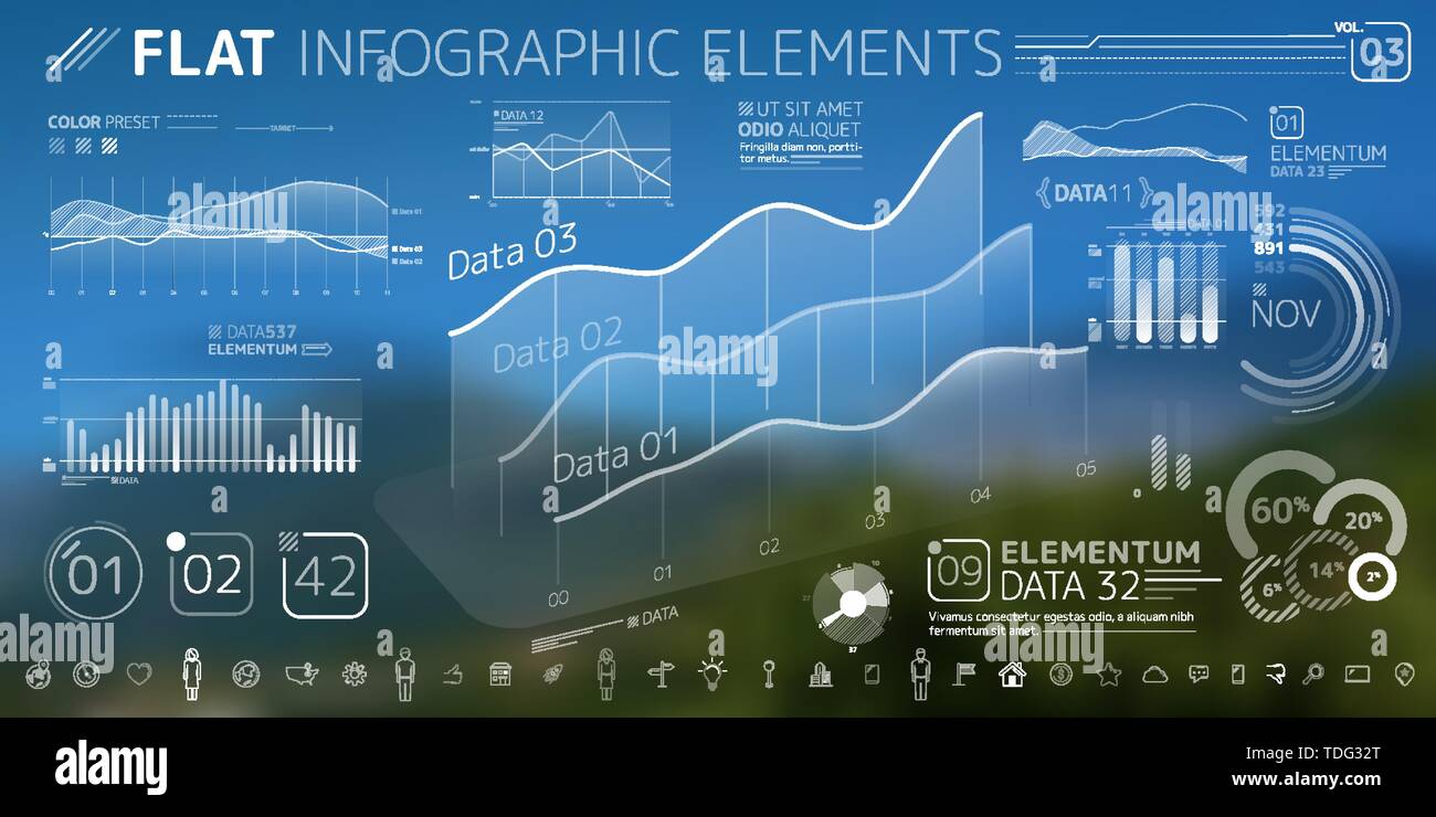 Collection d'éléments du vecteur d'Infographie Illustration de Vecteur