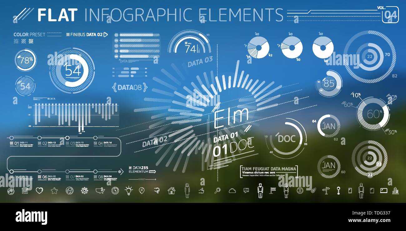 Collection d'éléments du vecteur d'Infographie Illustration de Vecteur