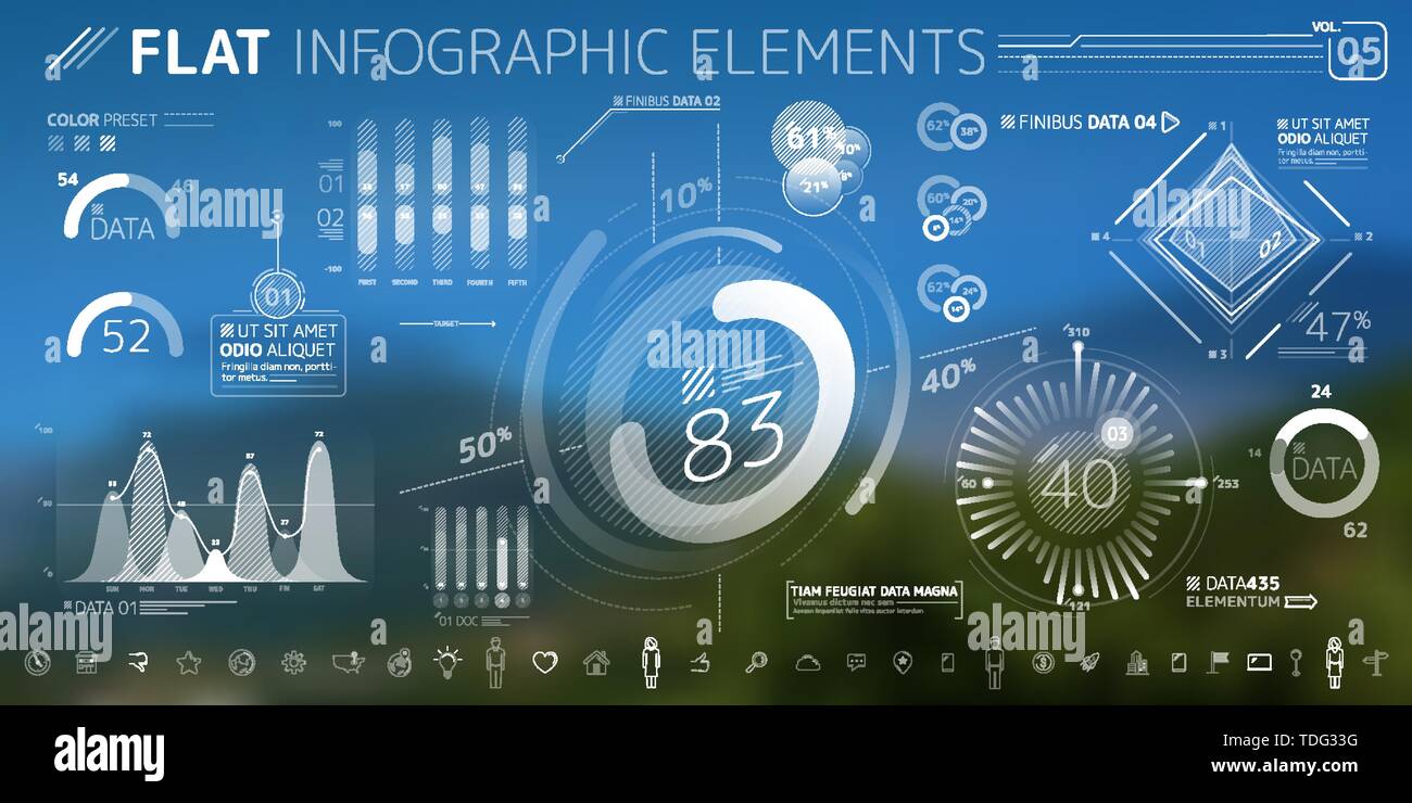 Collection d'éléments du vecteur d'Infographie Illustration de Vecteur