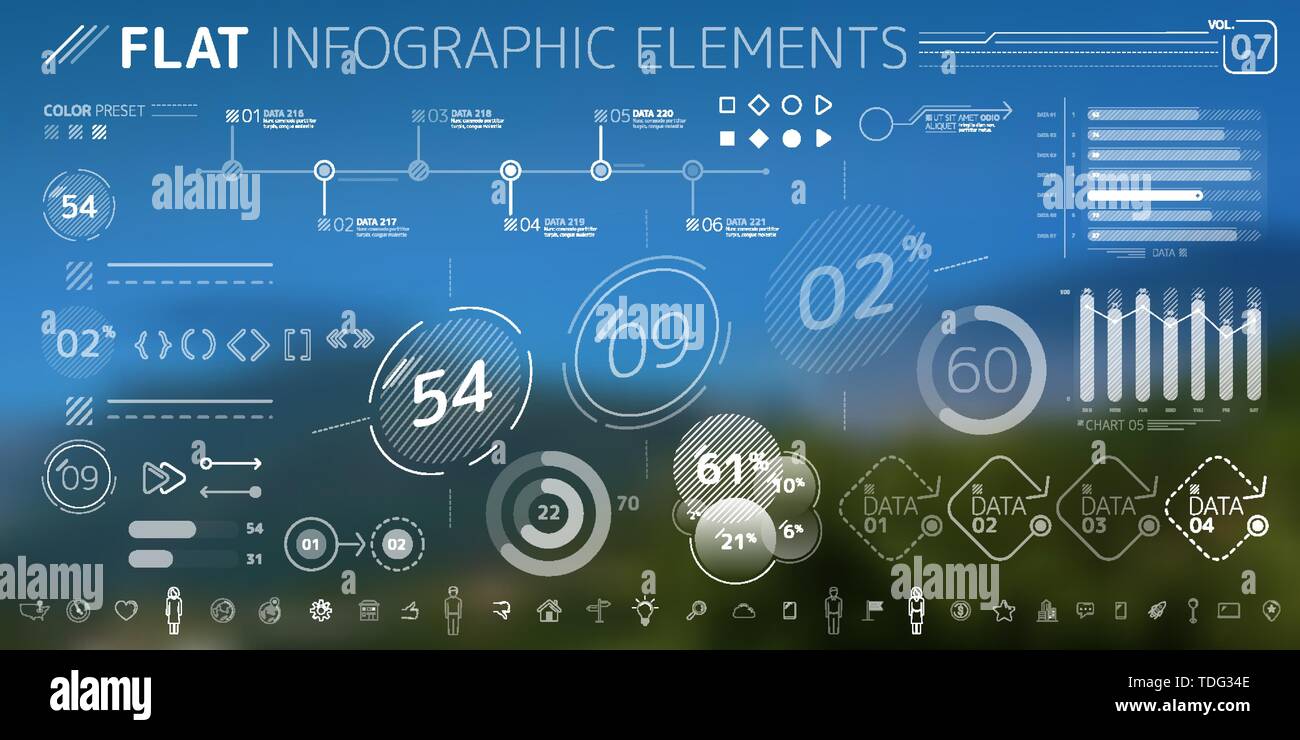 Collection d'éléments du vecteur d'Infographie Illustration de Vecteur