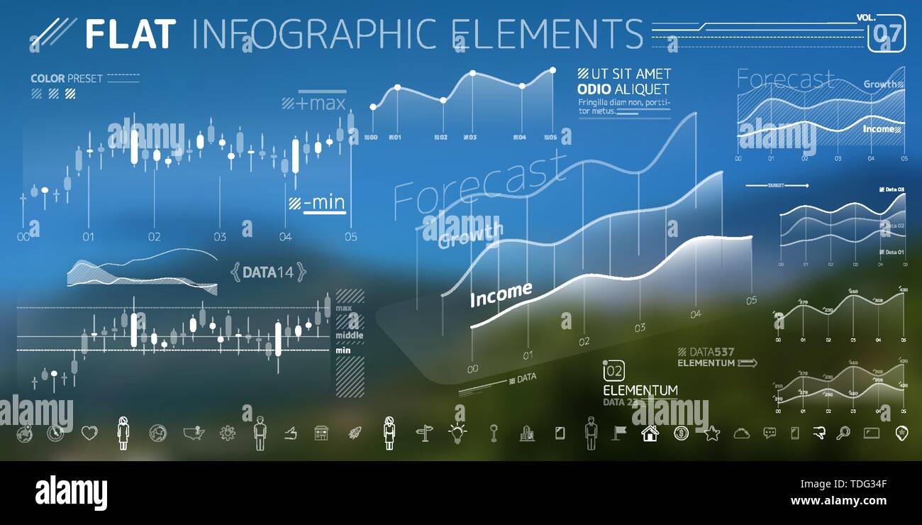 Collection d'éléments du vecteur d'Infographie Illustration de Vecteur