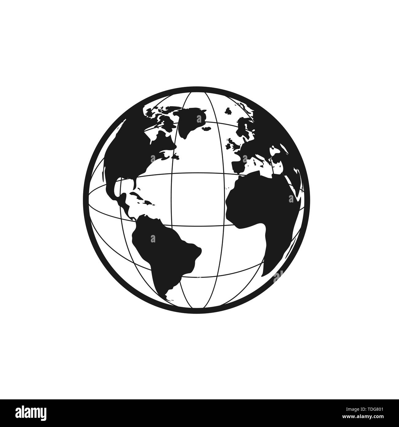 L'icône de la planète pour l'app ou web. Silhouette de la terre. Vector illustration Illustration de Vecteur