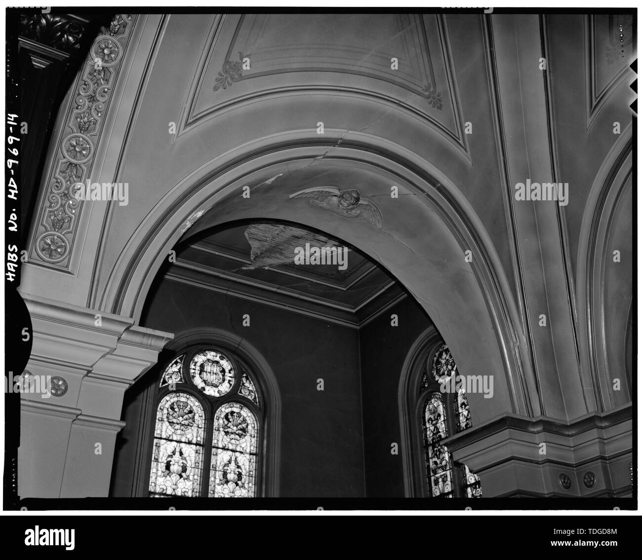 Mur NORD DE SANCTUARY - Saint Jacques le moins Église catholique et Presbytère, 1225 East désireux Street, Baltimore, ville indépendante, MD ; Frederick, George A ; Mayer, Josef ; Lamprecht, William ; Didusch Lippenholz, Josef Martin ;, Richard, photographe Banque D'Images