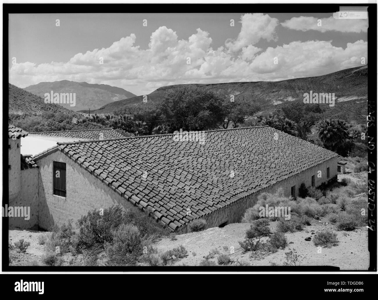 Aile nord, côtés est et nord - Death Valley Ranch, Grange (équitation), Death Valley Junction, comté d'Inyo, CA Banque D'Images