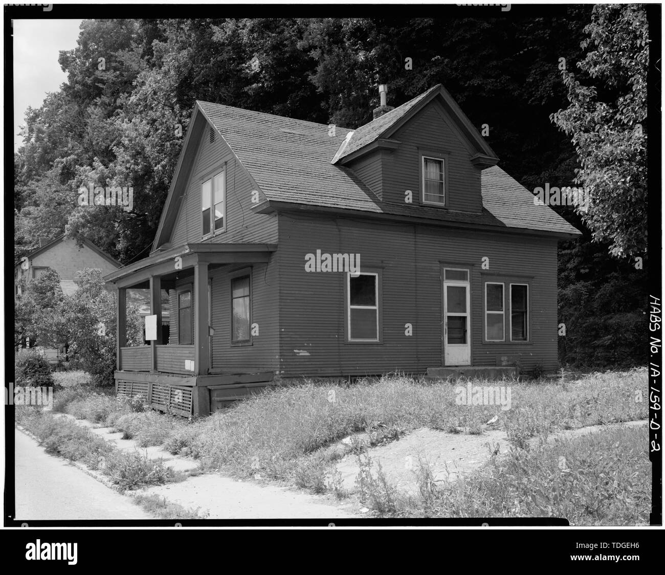 Au nord-est et nord-ouest de l'avant. Vue de sud. Workingmen's - Maisons, John Lahr House, 229 South Locust Street, Dubuque, Dubuque, IA Comté Banque D'Images