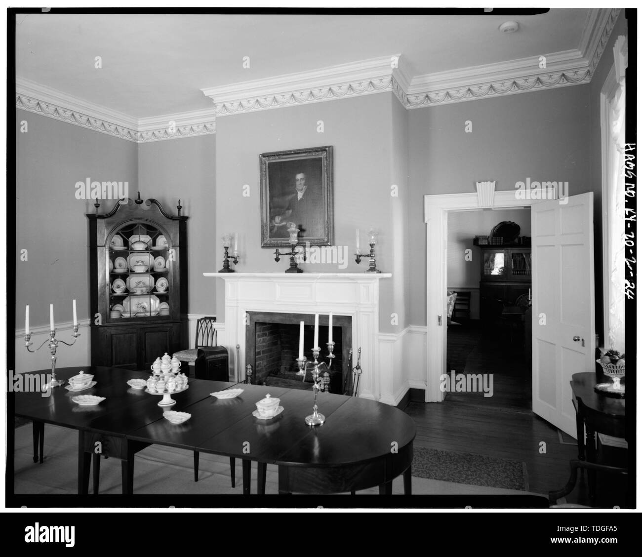 Vue Nord-est VUE DE SALLE À MANGER, 1er étage - Liberty Hall, principales et Wilkinson Rues, Frankfort, comté de Franklin, KY ; Jefferson, Thomas ; Brown, John ; Brown, Mason Banque D'Images