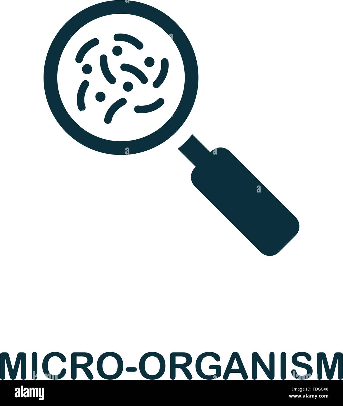 Les micro-organismes icône vecteur symbole. Signe de la biotechnologie créative collection d'icônes. Les micro-organismes de télévision rempli l'icône ordinateur et mobile Illustration de Vecteur