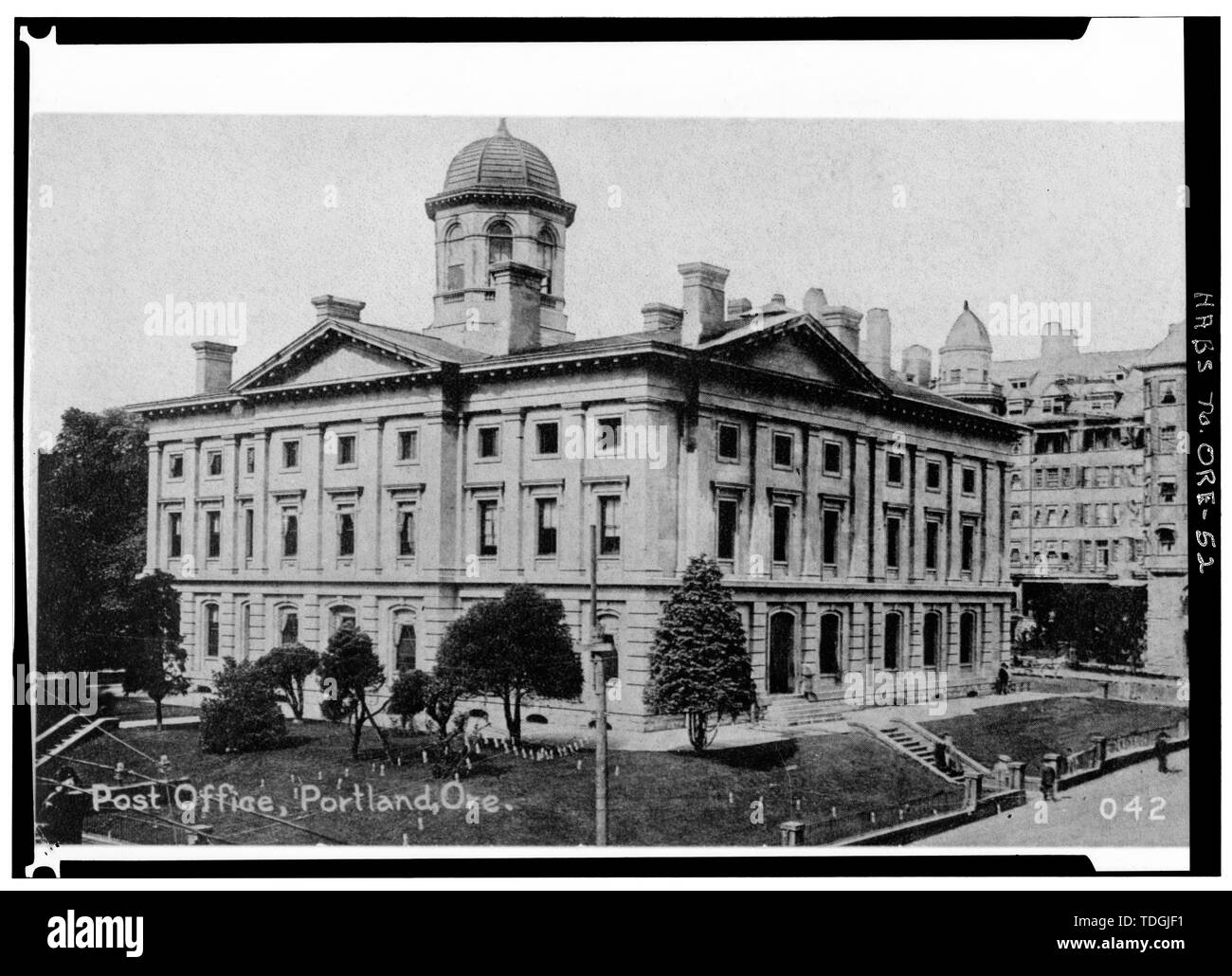 Au nord-est de l'élévation (nouvelle aile à West 1903). Achevé en 1875. Avec la permission de l'Oregon Historical Society. Pioneer - Bureau de poste, 700 SW Sixth Avenue, Portland, comté de Multnomah, ou Banque D'Images