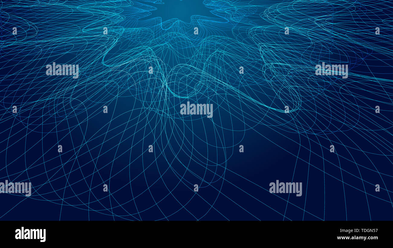 Résumé Contexte La technologie de réseau logique composé de courbes d'onde Banque D'Images