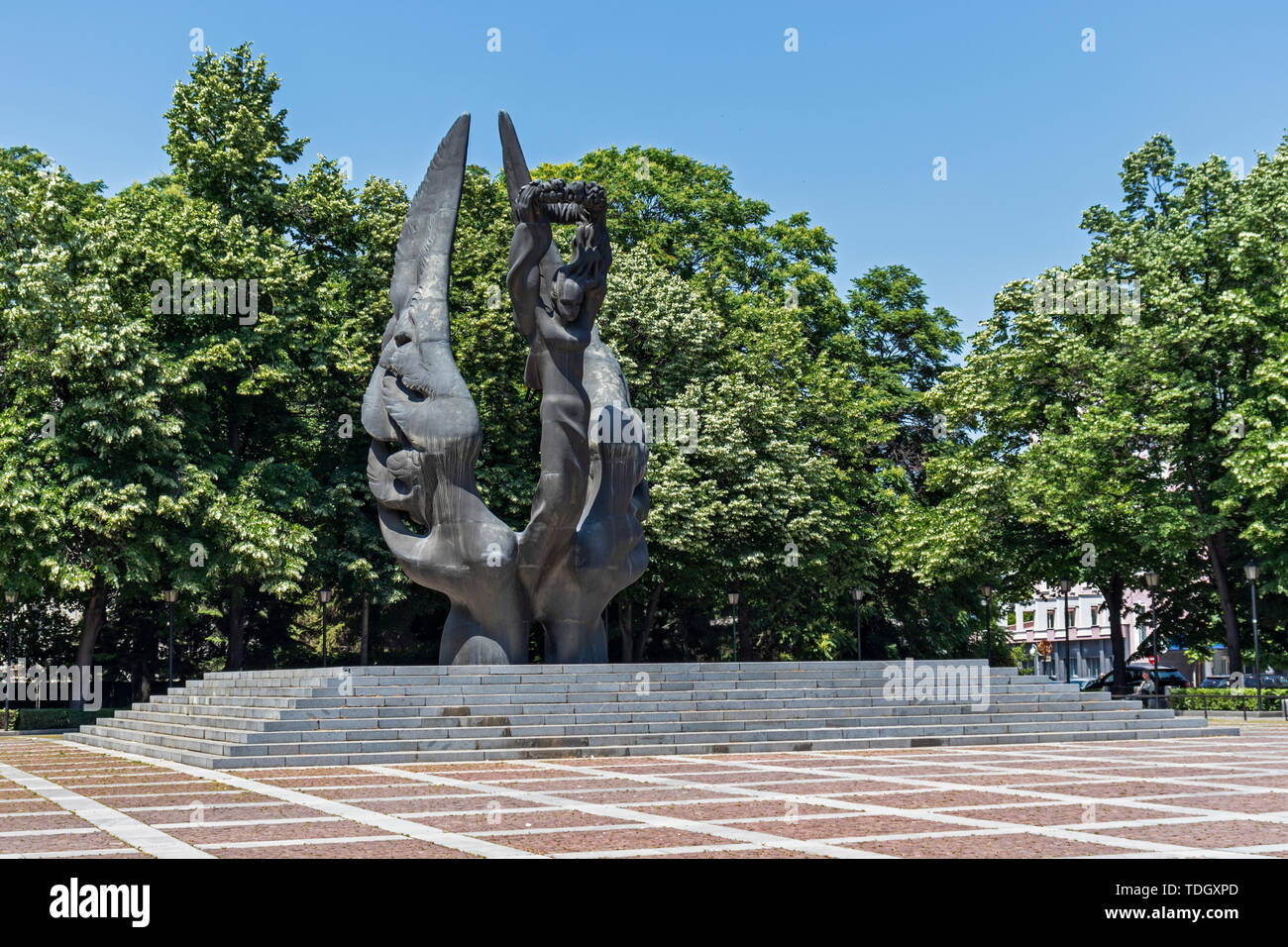 PLOVDIV, BULGARIE - 29 MAI 2019 : Monument de l'Unification de la Bulgarie en ville de Plovdiv, Bulgarie Banque D'Images
