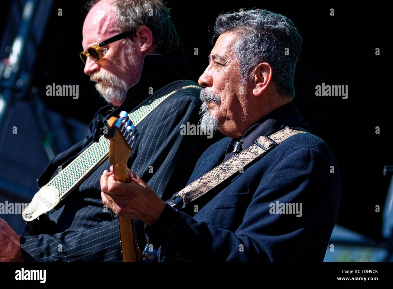 Madrid, Espagne. 15 Juin, 2019. Blues Festival International de Madrid, red house band concert à Place Colon, Madrid, Espagne. EnriquePSans / Alamy Live News Banque D'Images