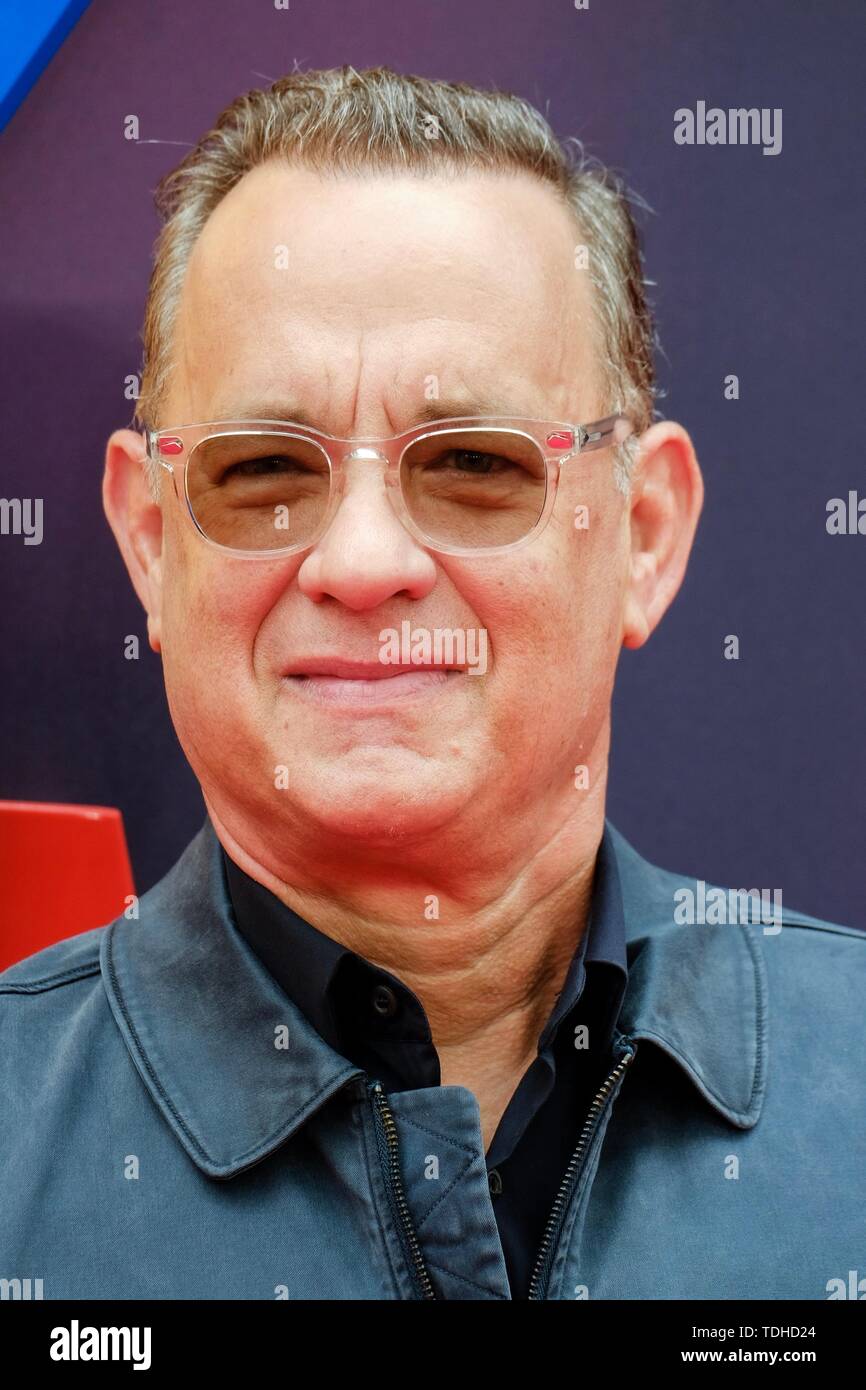 Londres, Royaume-Uni. 16 juin 2019. Tom Hanks pose sur le tapis rouge pour la première européenne de Toy Story 4 qui a eu lieu à l'odéon Luxe, Leicester Square, London Le dimanche, Juin 16, 2019 . Credit : Julie Edwards/Alamy Live News Banque D'Images