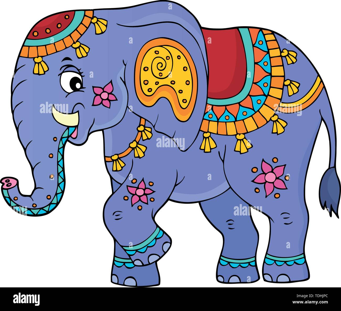 Sujet de l'éléphant indien image 1 - eps10 vector illustration. Illustration de Vecteur