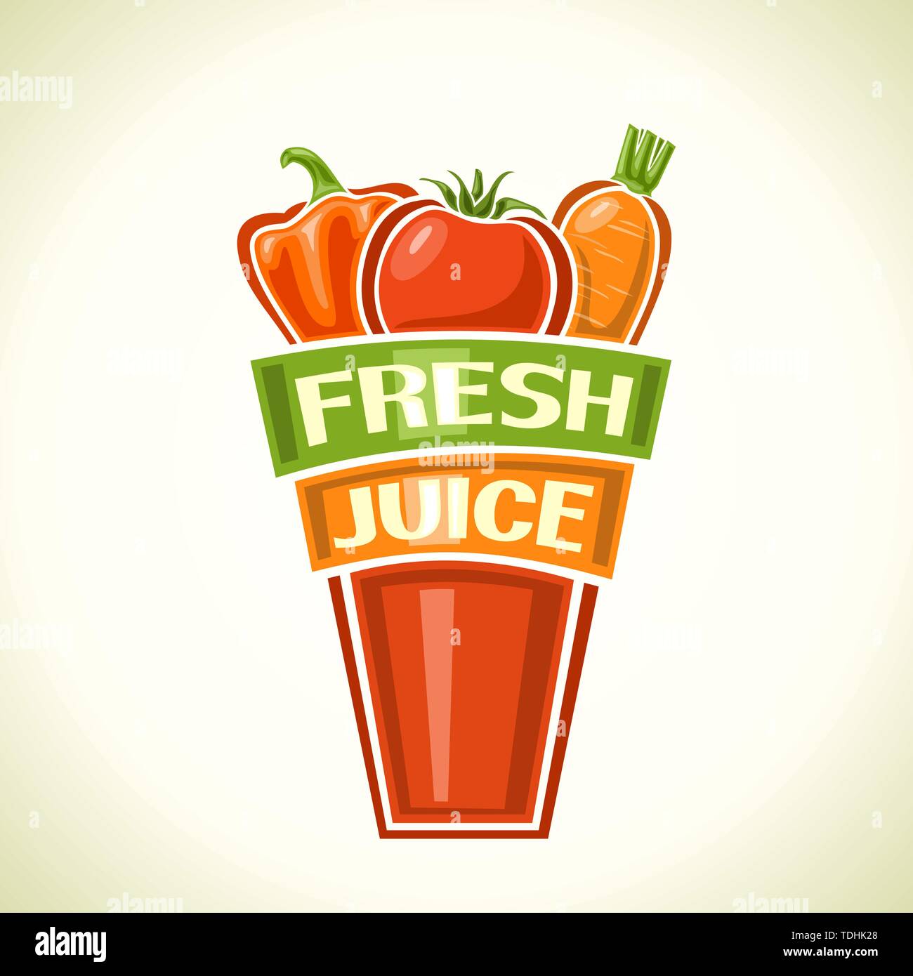 Logo Vector pour jus frais Illustration de Vecteur