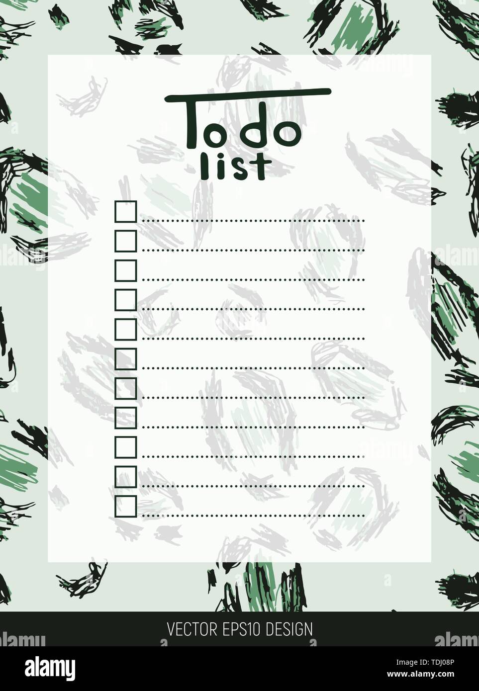 Liste des tâches à effectuer. Vector illustration. Liste de contrôle de vide. Leopard imprimer skin Illustration de Vecteur