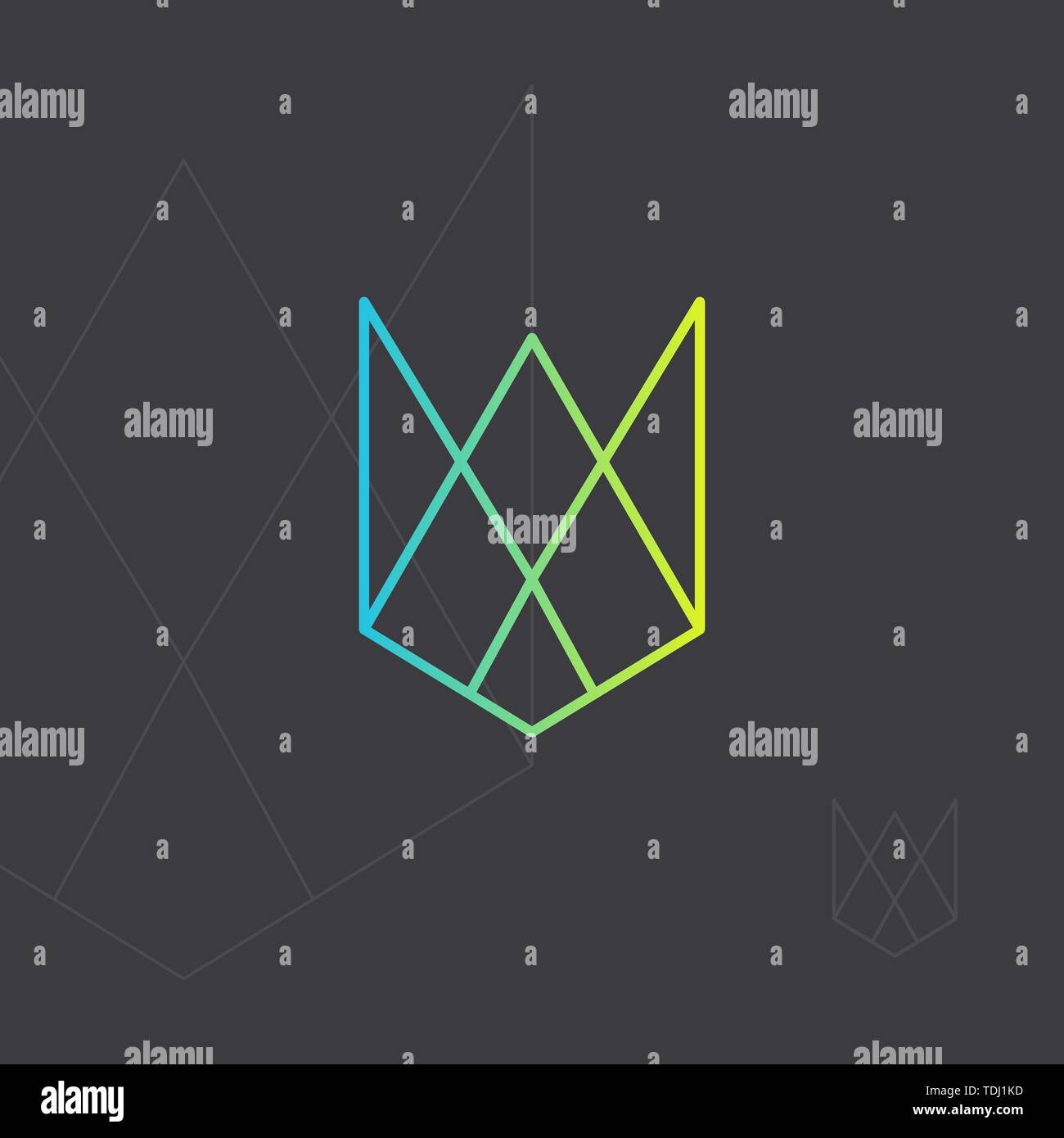 L'élément de contour design. L'icône de Hipster, logo géométrique Illustration de Vecteur