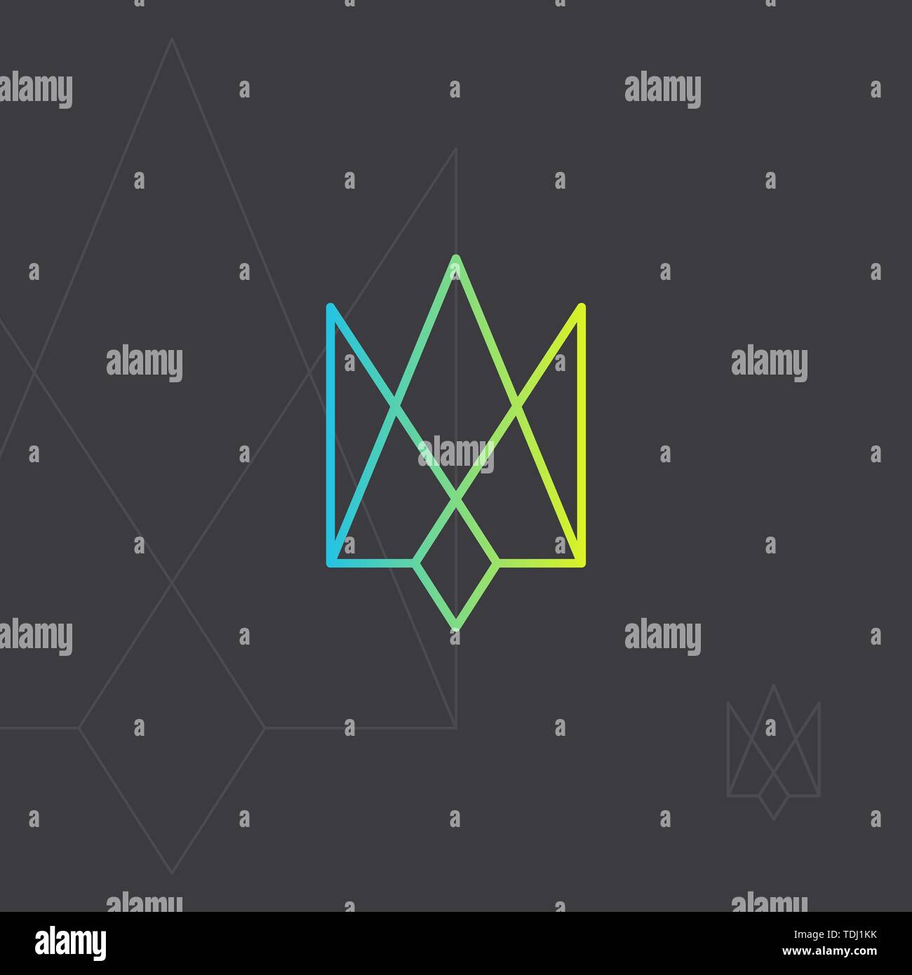 L'élément de contour design. L'icône de Hipster, logo géométrique Illustration de Vecteur