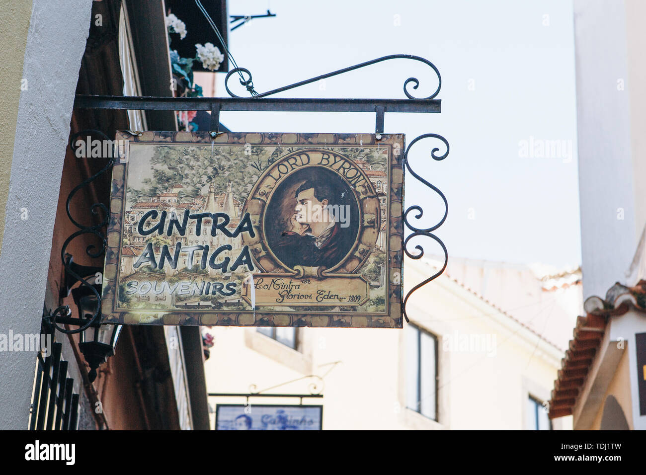 Le Portugal, Sintra, 26 juin 2018 Inscrivez-vous à la boutique de cadeaux Banque D'Images