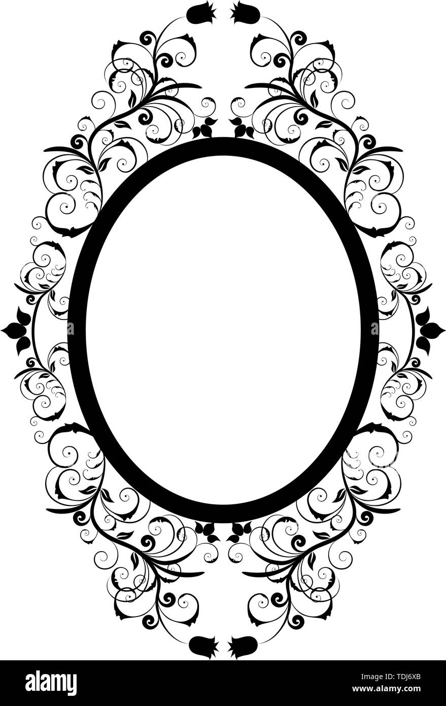 Silhouette miroir. Design noir simple. Vector Illustration Image  Vectorielle Stock - Alamy