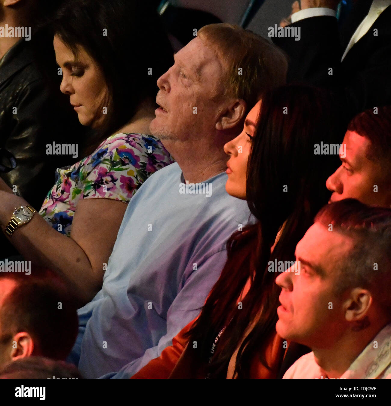 LAS VEGAS, NEVADA - 15 juin : La propriétaire Raiders Mark Davis assiste à la Tyson Fury vs Tom Schwarz lutte au MGM Grand Garden Arena le 15 juin 2019 à Las Vegas, Nevada. Garden Arena de Las Vegas. Mo Media Banque D'Images