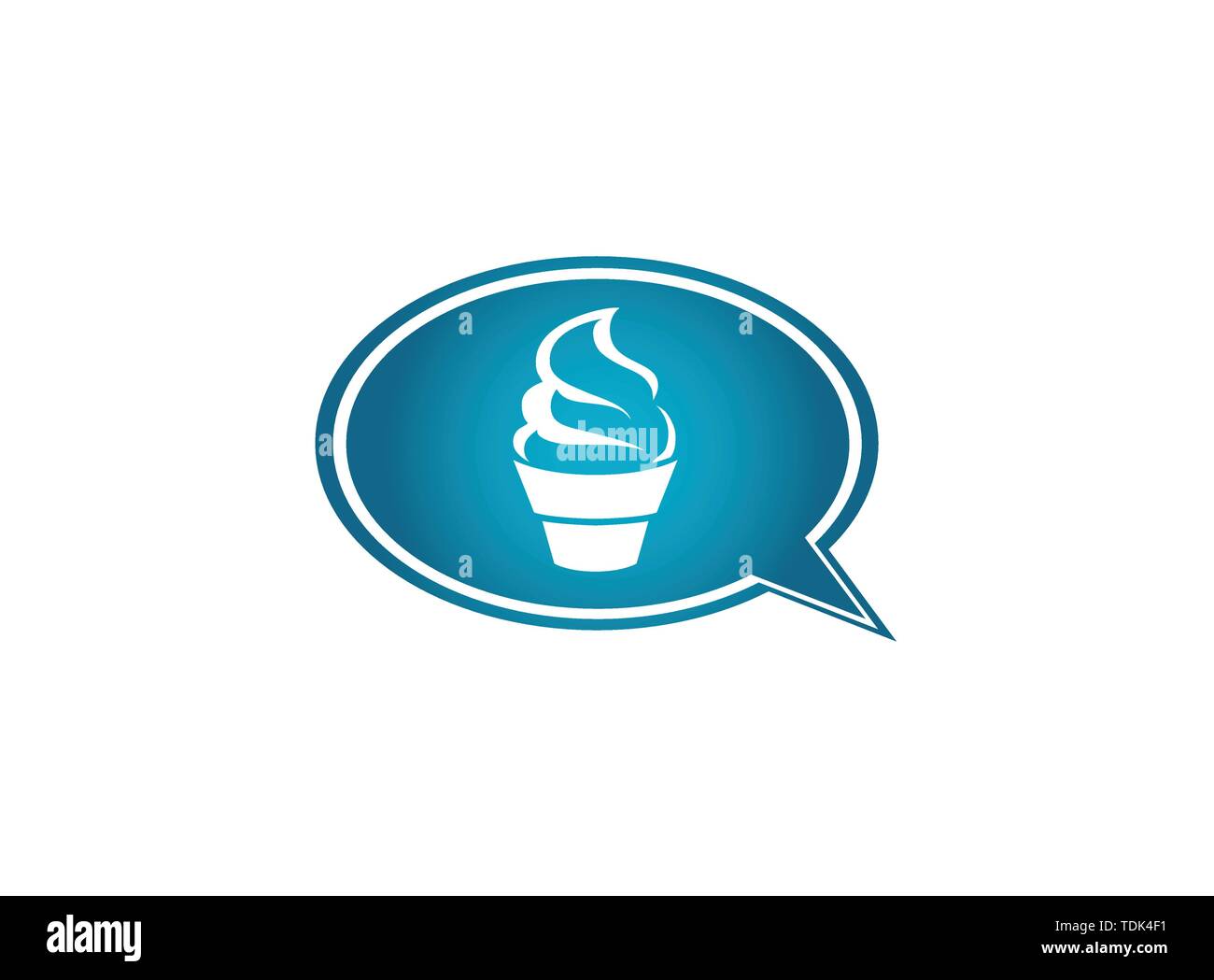 Cupcake crémeux Kuchen pour logo design illustration, muffin en icône de chat Illustration de Vecteur